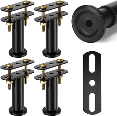 In hoogte verstelbare poten, bedverhoging, lattenbodem, bedpoten, 4 stuks, 12-18 cm, in hoogte verstelbaar - ShopVlot