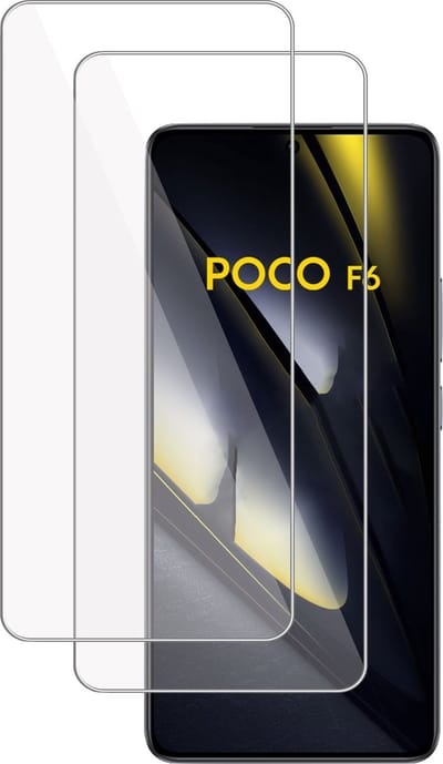 2x Screenprotector geschikt voor POCO F6 Screenprotector – Gehard Glas - Proteqt+