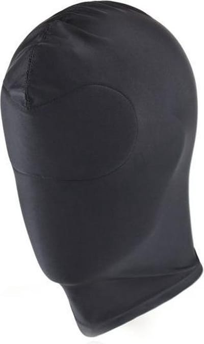 Kiotos - Zwarte BDSM Hood - Spandex Geheel Gesloten (adembaar)