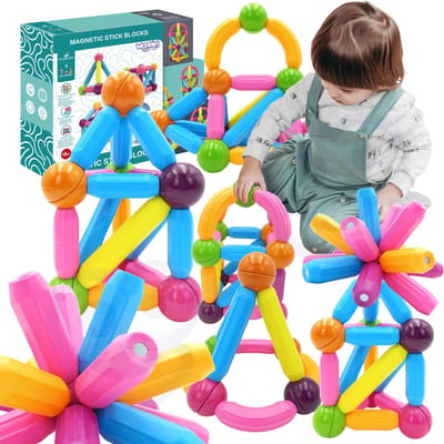WOOPIE – Magnetische Constructieblokken – 38 stuks – Dikke onderdelen – Multicolor