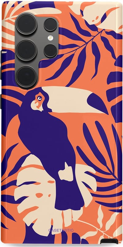 Casetastic Hoesje Geschikt voor Samsung S24 Ultra - Stijlvolle Beschermende Duo-layer Case - Paradijs Toekan