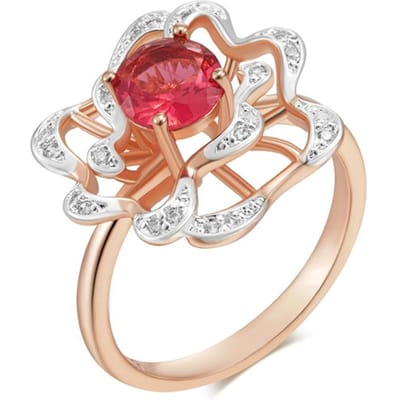 Bague Zircon Naturel Rouge Brillant Pour Femmes Mode Couleur Or Rose Mixte Haute Qualité Bijoux Fins Quotidiens Rétro 10 white