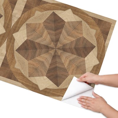 Coloray Meubel Wrap Folie - Bruin Meubelfolie - 75x150 cm - Wrapfolie Keuken Houten wielen - Decoratiefolie - Rustiek Meubelfolie - Meubel Wrap Folie - Woonkamer decoratie - Achtergronden en patronen