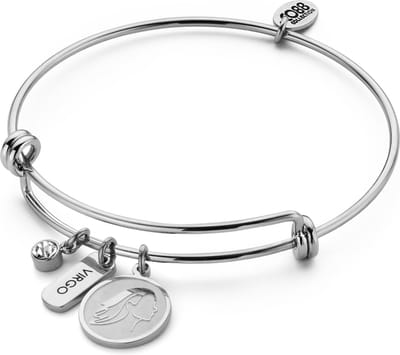 CO88 Collection Zodiac 8CB-90430 Stalen armband - Sterrenbeeld Maagd - Zilverkleurig