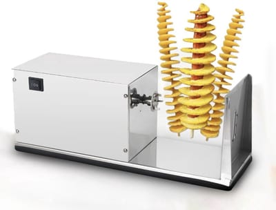 Aardappel Spiraalsnijder - Elektrisch - Groentesnijder - Frietsnijder - RVS - Zilver