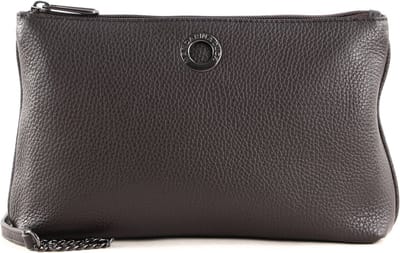 MANDARINA DUCK Leren Schoudertas Mellow Leather Crossover Bag Mole Donkerbruin