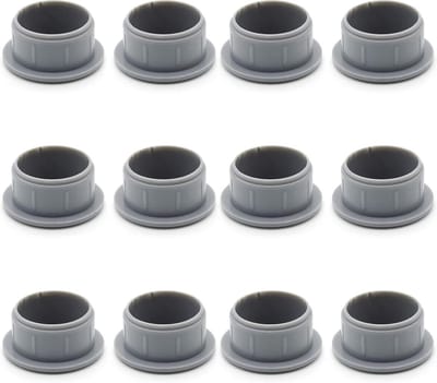 Afdekdoppen - Kunststof doppen afsluitdop - Gaten afdekken - Hoogwaardig polyethyleen - 12 stuks Ø 12 mm - Grijs