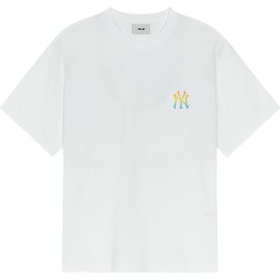 T-shirt Col Rond Manches Courtes Casual Graphiques Été SS25 MLB New York Yankees Unisexe Blanc Cassé 3ATSX0453-50WHS XL white