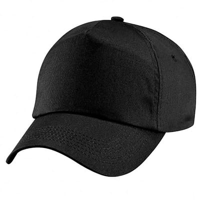 Beechfield Unisex Junior Junior 5 Panel Baseball Cap (Zwart)