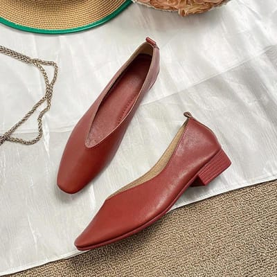 Damesschoenen van echt leer, meerkleurig, met lage hak, ronde neus, platte zool, laag uitgesneden, enkelvoudige schoen, casual, veelzijdig, loafers 39