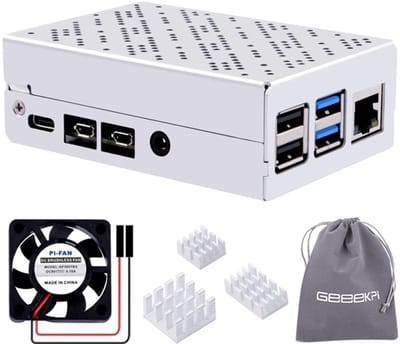 Allecto - Raspberry Pi 4 Aluminium Behuizing - Koeling met Ventilator