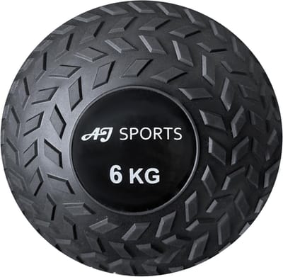 AJ-Sports Slam ball 6kg - Medicijnbal - Medicine bal - Wall ball - Met extra Grip - Zwart