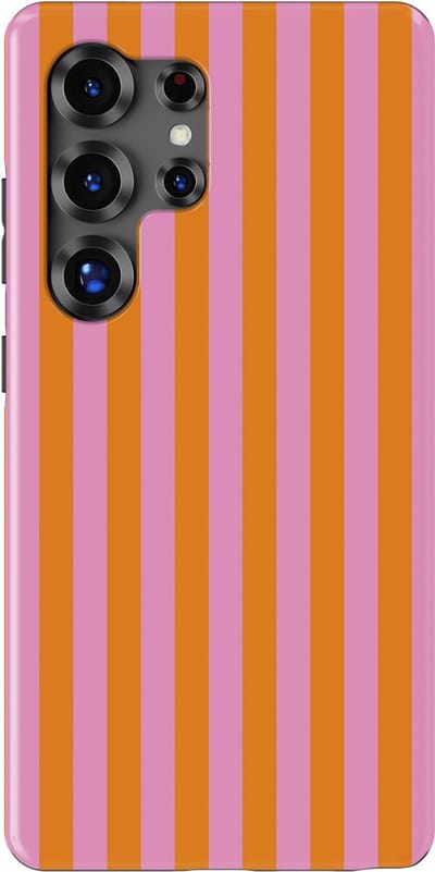 DripCase Gestreept Hoesje Samsung Galaxy S25 Ultra | Backcover met Mag | Stripes Motief | Trendy Case Samsung Galaxy S25 Ultra met Strepen Bubble Beam