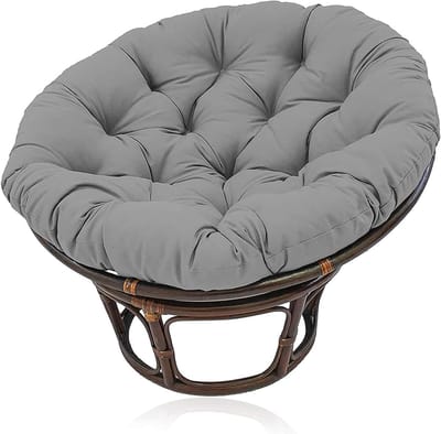 Buitenstoel Kussen - Zitkussen - Comfortabel Zitten - Waterafstotende Stof - 105 x 105 cm - Grijs