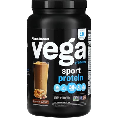 Vega, Sport, poudre de protéine premium à base de plantes, beurre de cacahuète, 1 lb 12 oz (815 g)