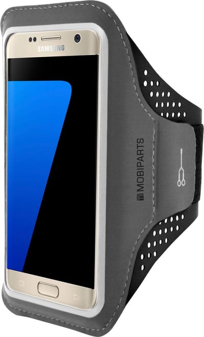 Hardloop Sportarmband geschikt voor Samsung Galaxy S7 - Zwart - Mobiparts
