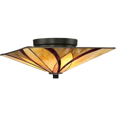 Bohemian Tafellamp - Steady Lighting - Glas - Bohemian - E27 - L: 38.1cm - Voor Binnen - Woonkamer - Eetkamer - Brons