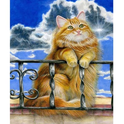 Diy 5D Diamant Schilderij  Mooie katten  Volledige Ronde Steentjes Schilderen Diamant Borduren Dieren Home Decor 20X30CM