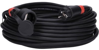 Rubberen Schuko Verlengkabel 20 m - Spatwaterdicht, 3 Polige 230V H07RN-F