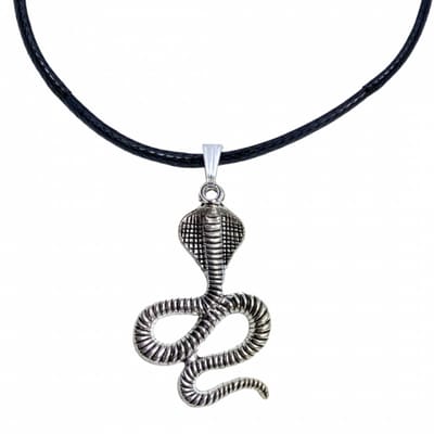 Slang Cobra zilverkleur 45 cm - Charme Bijoux