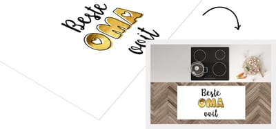 Keukenloper - Loper keuken - Spreuken - Quotes Beste Oma Ooit - Oma - Moederdag - 120x60 cm - Keukenloper vinyl