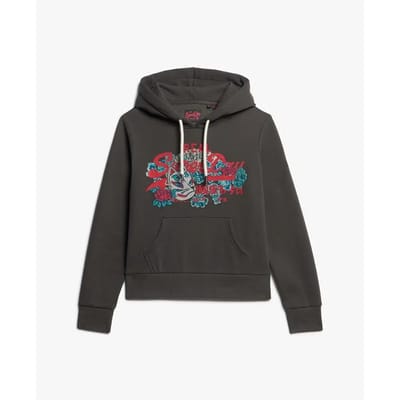 Superdry - Tokyo hoodie met Vintage logo en grafische print - Dames - Hoodies
