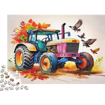 Boerderij Puzzel - 1000 Stukjes - Ontspanning Thuis - Dikke Papier Kwaliteit - 38 x 26 cm - Boerderij Dieren