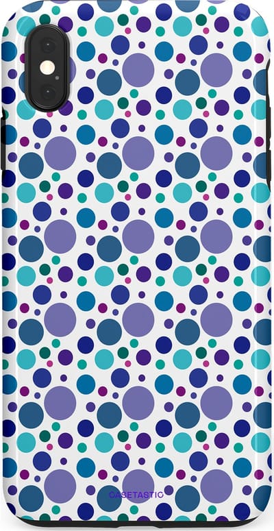 Casetastic Hoesje Geschikt voor Apple iPhone Xs Max - Stijlvolle Beschermende Duo-layer Case - Bubble blauw