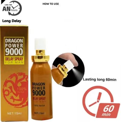 Libido Verhogende Ultieme Sex Delay Spray 15ml - Dragon power 9000 Man Delay Spray - Verlenging Sex Met 60 Minuten - Uitstel Vervroegd Klaarkomen - Penisvergroting - Ultieme hardheid.