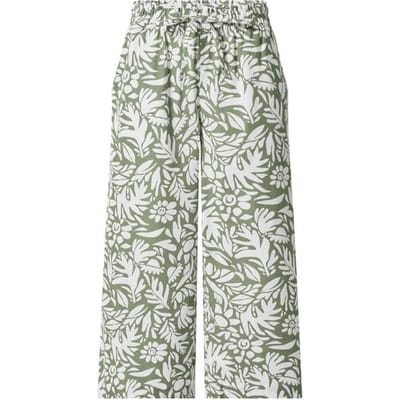 ESMARA Dames broek met linnen (Print, XS (32/34))