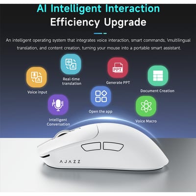 AJAZZ AJ200 NL AI MC Draadloze AI Gaming Muis StarFlash AI Slimme Interactie en Kantoorproductiviteit Spraakmacro
