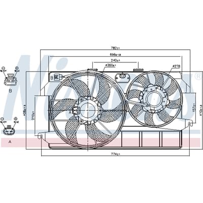 Koelventilatorwiel, motorkoeling NISSENS 85263