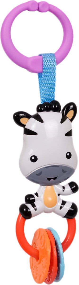 Speelgoedtopdeals - Rammelaar Hangspeeltje Buggyspeeltje - Zebra met Ringen