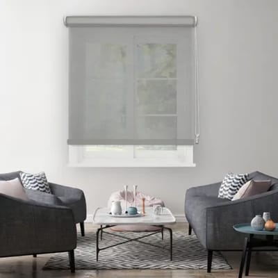 Madeco Transparant Rolgordijn Grijs Mesh 1736 60x190cm