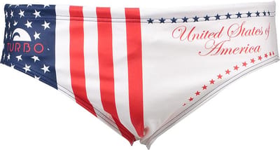 Turbo Usa 2012 Zwemslip Wit,Blauw 2XL Man