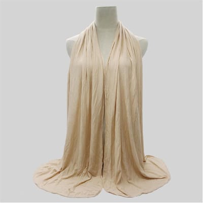 Jersey Hijab Sjaal Dames Winter Warm Effen Effen Elasticiteit Katoenen Sjaals En Wraps Grote Maat Hoofdband Moslim Hijab Sjaals One Size