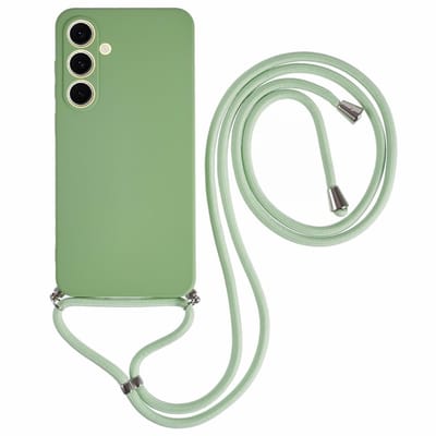 Coverup Hoesje - Geschikt voor Samsung Galaxy S25 FE Hoesje - Coverup Colour TPU Back Cover met Koord - Frog Green