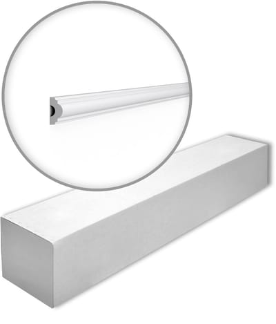 NMC WL7-box WALLSTYL Noel Marquet 1 doos 50 stukken Wandlijst modern design wit | 100 m