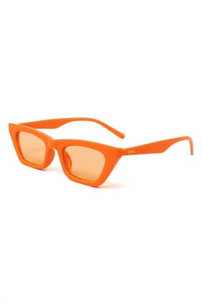 KIMU® Cat Eye Smal - Oranje Montuur - Oranje Glazen - Kat Tijger Vlinderbril Oversized Retro Hollywood Vleugels Elegant Vintage Feline Festival