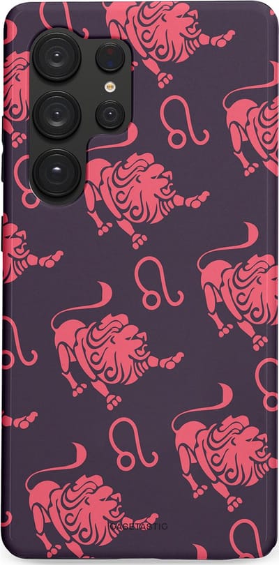 Casetastic Hoesje Geschikt voor Samsung S25 Ultra - Stijlvolle Beschermende Duo-layer Case - Zodiak leeuw
