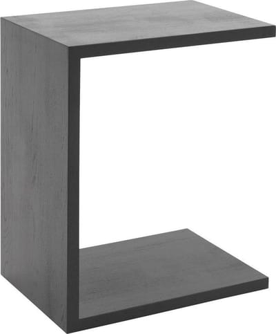 Goossens Quinze Bijzettafel - Hout - 50 x 60 x 35 cm - Vierkant - zwart