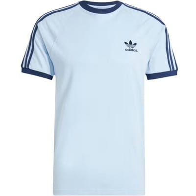 Adidas Originals Adicolor Classics 3-Strepen Mode Zacht Veelzijdig T-shirt met Korte Mouwen Unisex Tops Blauw JN7018 3XL white