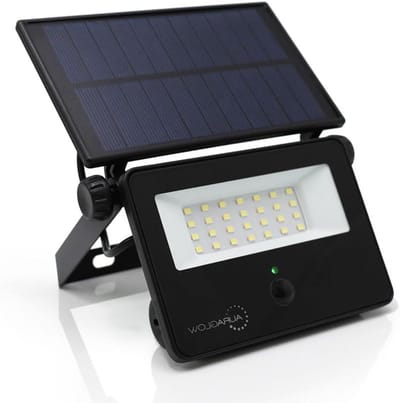 Zonne Beveiligingsschijnwerper - Buitenlamp Bewegingssensor - Tuin Terras Oprit - PIR Bewegingsdetectie - 14.7 x 11.6 x 17.5 cm - Zwart