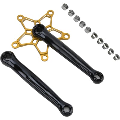 MEIJUN Mountainbike Crankstel 170 mm 130 BCD MTB Crankstel Linker Rechter Crankarmen SetGoud goud