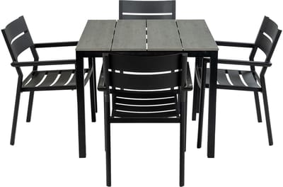 90x90 Cyprus | Grey + 4x Delia Zwart