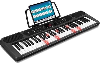 61 Toetsen Digitale Piano voor Beginners - Elektronisch Keyboard met Lessenaar