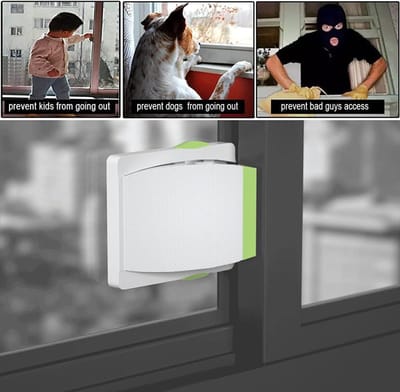 Venster restrictor - Raambegrenzer - Kinderbeveiliging - Zelfklevende montage - 4 stuks - Grijs