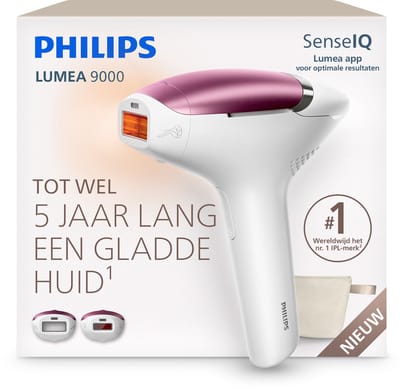 Philips Lumea 8000 Series IPL Ontharingsapparaat – Tot 5 Jaar Lang een Gladde Huid, SmartSkin-sensor en 2 Opzetstukken voor Lichaam & Gezicht, BRI934/00