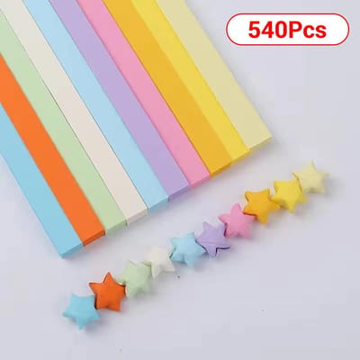 Origami Sterren Papierstrips27Kleuren Vouwpapier Kleurrijk Dubbelzijdig Geluksster Origami Doe-het-zelf Handwerk Maak Huisdecoratie