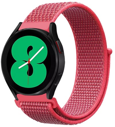 By Qubix - Sport Loop nylon bandje - Donkerroze - Geschikt voor Xiaomi Redmi Watch 5 Active / Redmi Watch 5 Lite